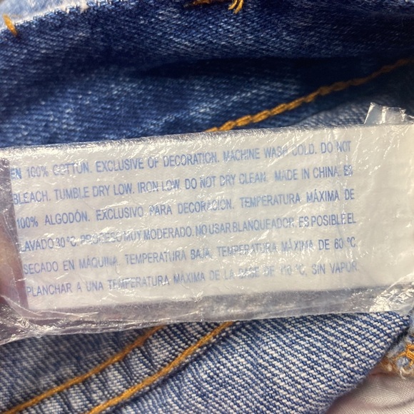 Forever 21 Y2K jean booty shorts cut offs size 27 - Picture 6 of 6